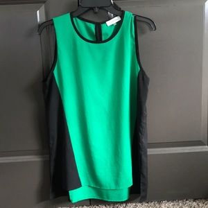 green and black light material shirt